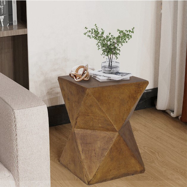 Concrete Stool End Table Accent Table Outdoor Lightweight Concrete Side Table