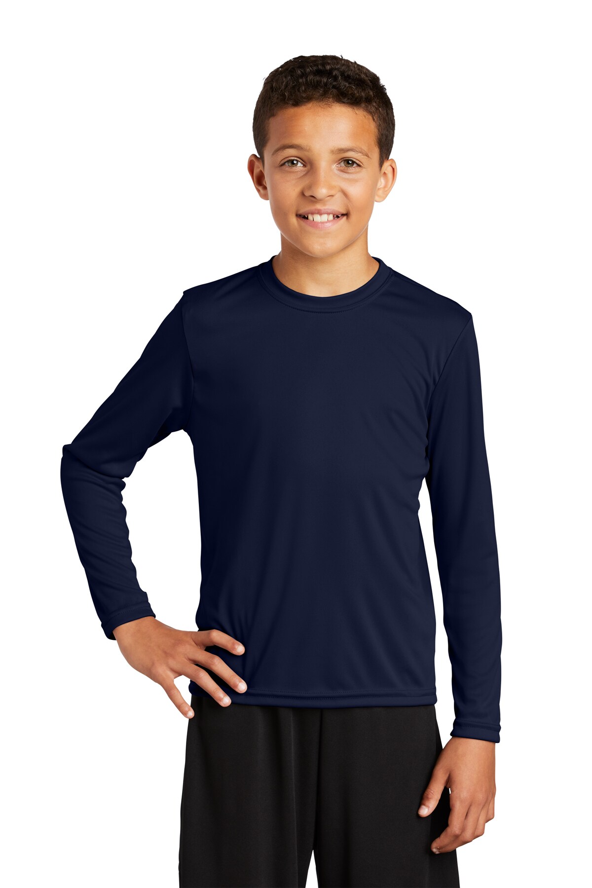 Sport-Tek&#xAE; Crew Neck Long Sleeve T-Shirt for Youth
