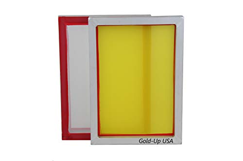 Aluminum Screen Printing Screens, Size 10 x 14 Inch Pre-Stretched Silk Screen Frame (200 Yellow Mesh)