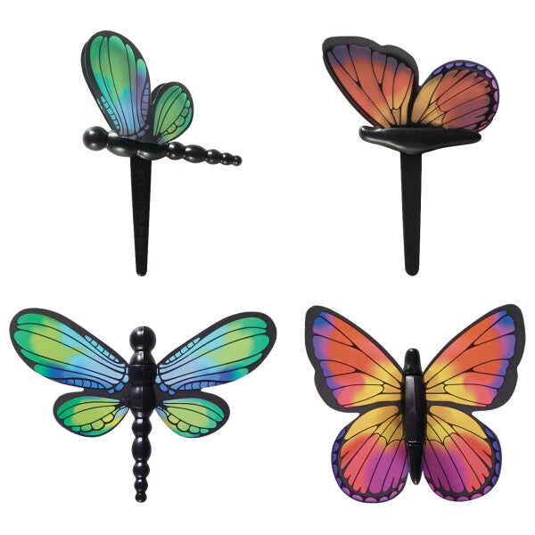 Dragonfly and Butterfly DecoPics&#xAE; Cupcake Decoration, 12ct