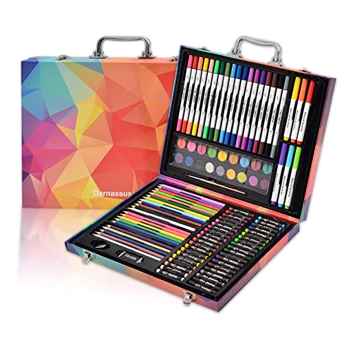  VigorFun Art Supplies, 240-Piece Drawing Art Kit, Gifts for  Girls Boys Teens, Art Set Crafts Case with Double Sided Trifold Easel,  Includes Sketch Pads, Oil Pastels, Crayons, Colored Pencils (Pink)