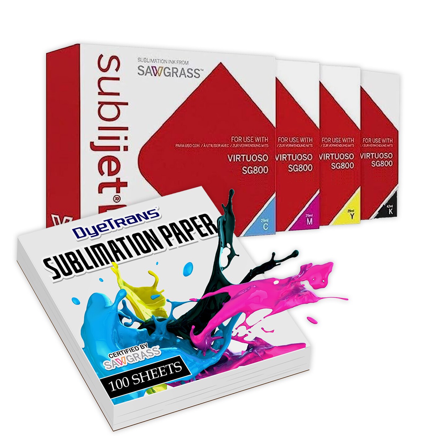 Complete Set Sawgrass SubliJet UHD Ink for Sublimation Printing with