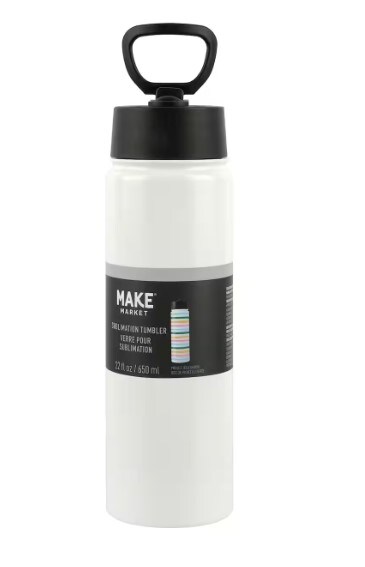 White Stainless Steel Sublimation Water Bottle