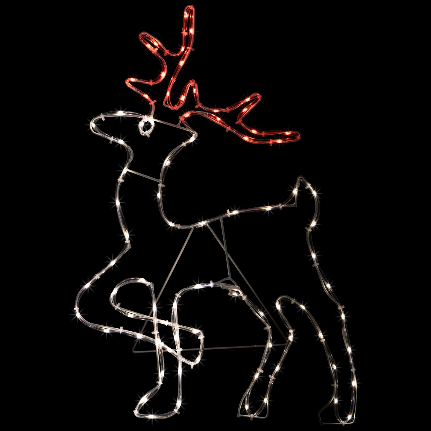 Northlight 24&#x22; Lighted Standing Reindeer Silhouette Outdoor Christmas Decoration