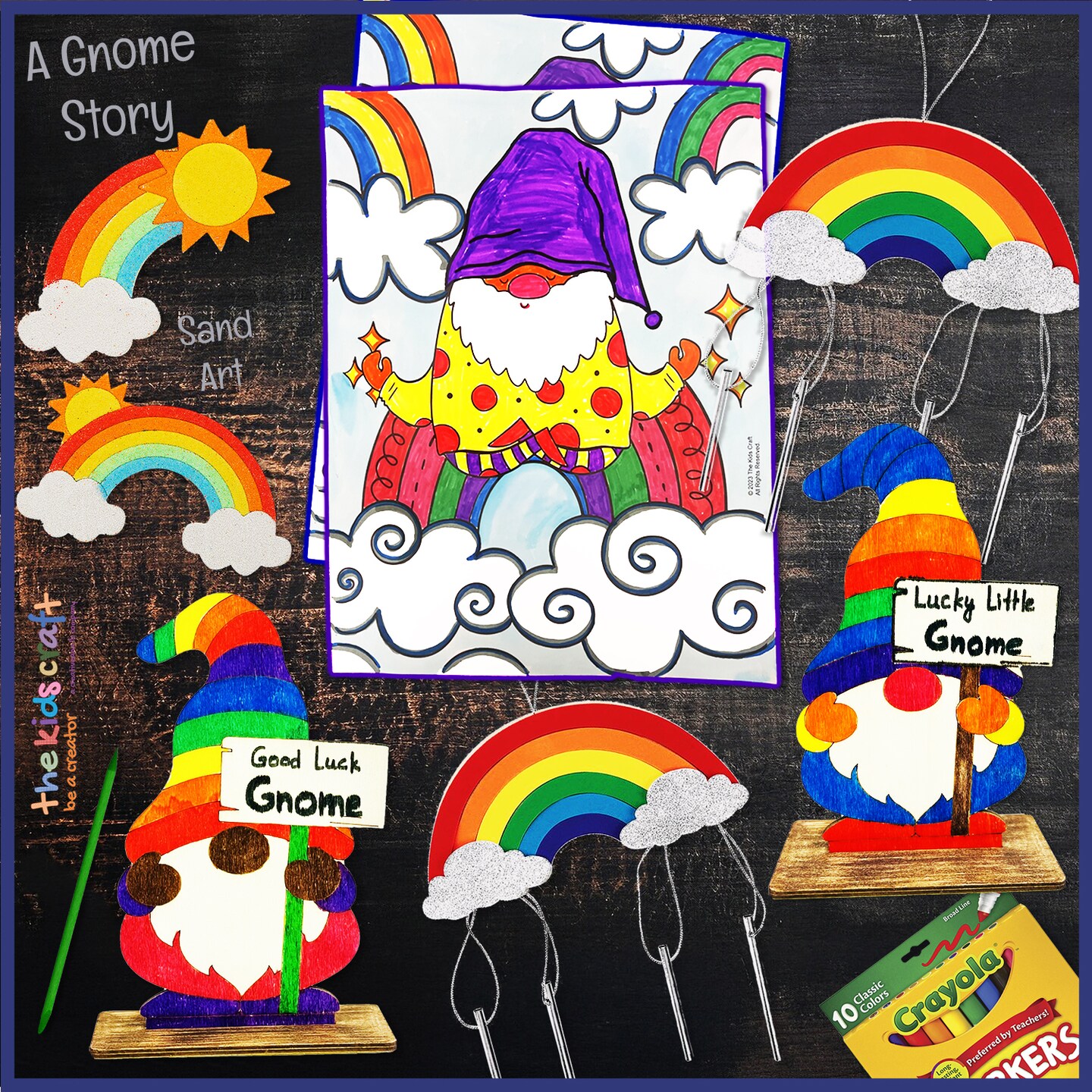 A Gnome Story, DIY Crafts Box for Kids, Ages 3-9 years, The Kids Craft