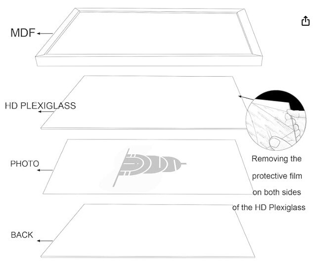 Picture Frames in 4 Different Finishes, 8x10 Picture Frame for Wall Mounting or Tabletop