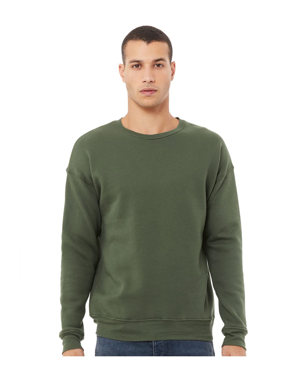 BELLA+CANVAS Sponge Fleece Drop Shoulder Crewneck Sweatshirt for Casual, Streetwear & Layering Wear