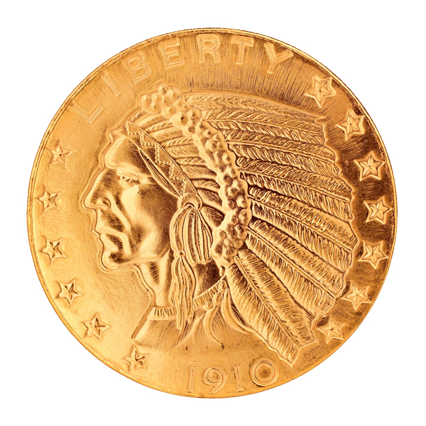 Tribute to America&#x27;s Most Beautiful Coins - $5 Indian Head Gold Piece 1908-1929 Replica Coin