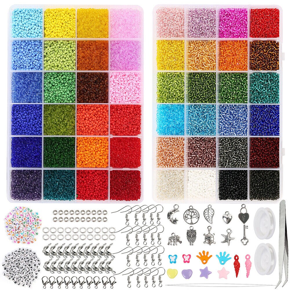 Glass Seed Beads for Jewelry Making Necklace Ring Bracelet Kits