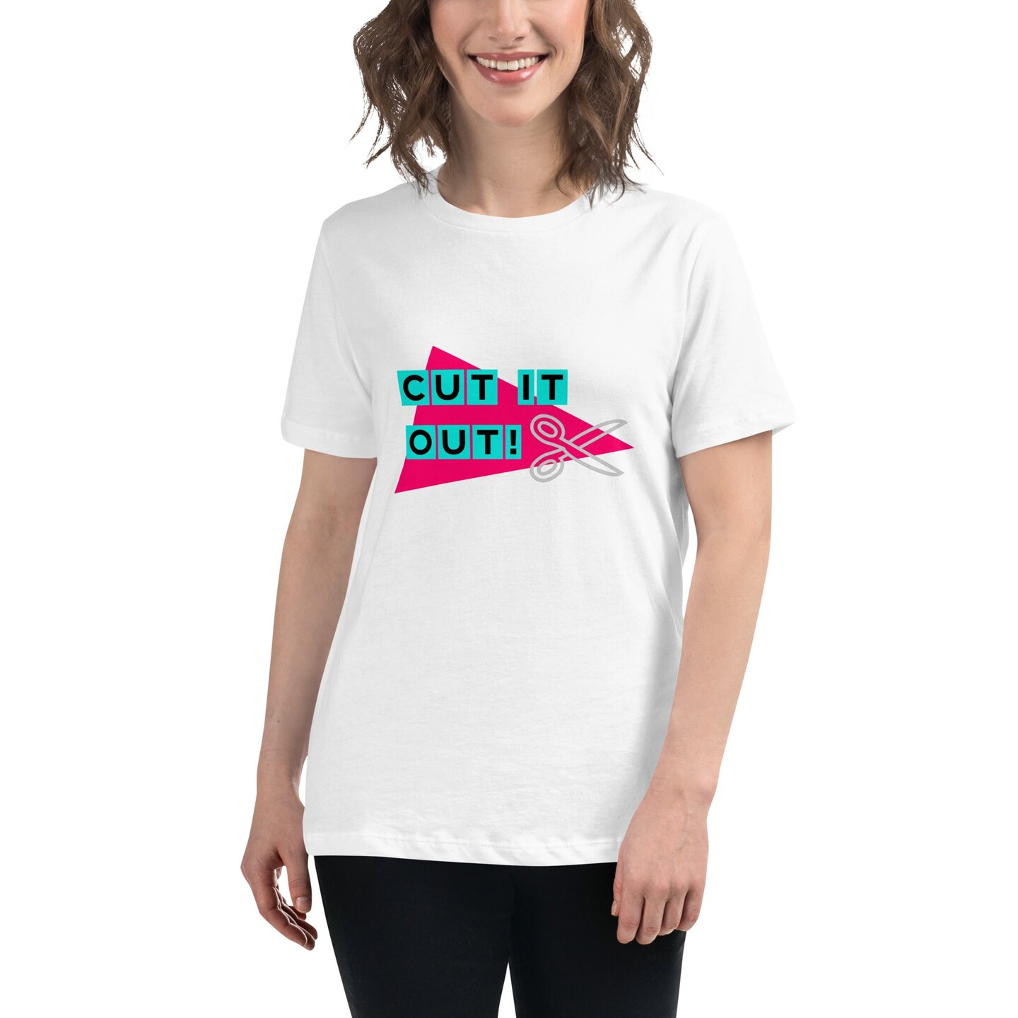 Hot Pink Cut it Out Women&#x27;s Relaxed T-Shirt