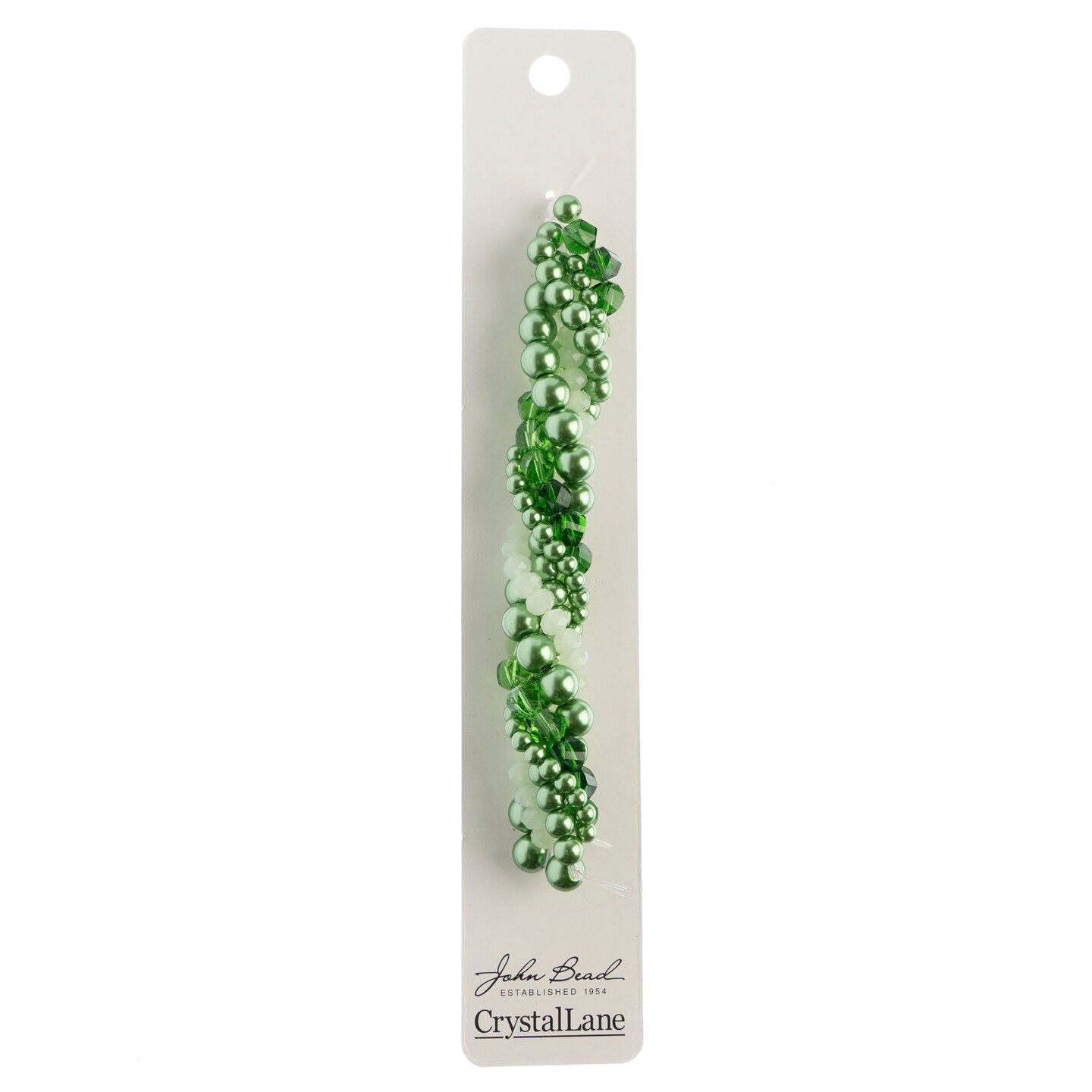 Crystal Lane DIY Fern Twisted Glass &#x26; Pearls Beads, 5 Strands