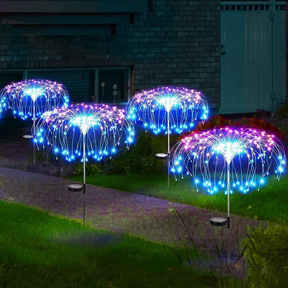 Outdoor Solar Firework Lights - 150 LED Waterproof Garden Decor Lights