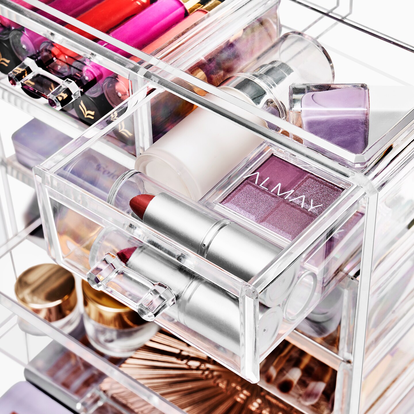 Sorbus Acrylic Makeup &#x26; Jewelry Organizer Storage Case- (4 Large, 2 Small Drawers)