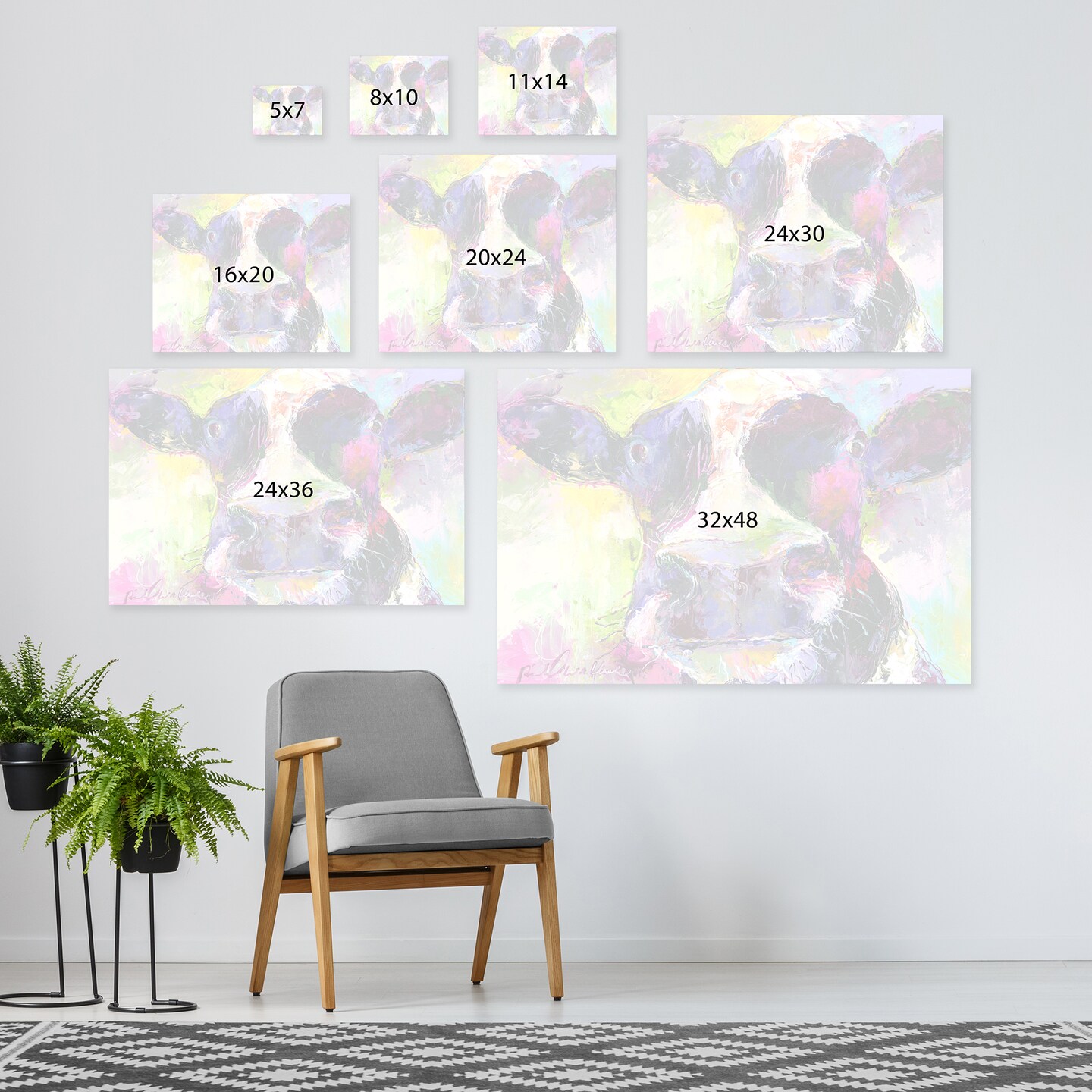 Cow by Richard Wallich  Gallery Wrapped Canvas - Americanflat