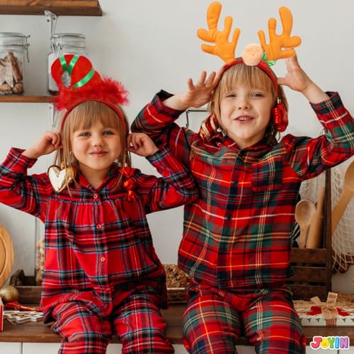 JOYIN 8 Packs Christmas Headbands Christmas Head Hat Toppers Christmas Costume Accessories for Women Men Kids Christmas Parties Xmas Holiday Party Favors Photo Booth