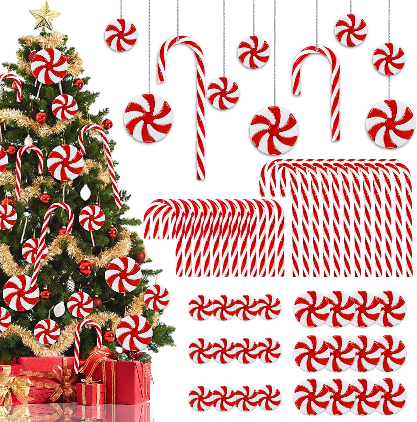 Hanging Candy Cane Christmas Decor 48 pcs | Michaels