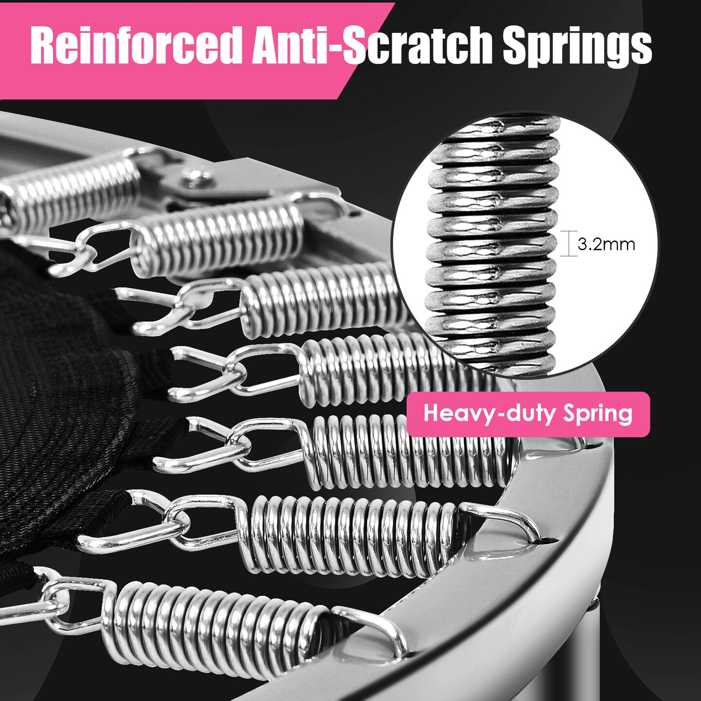 38 Inch Mini Folding Trampoline Portable Leisure Fitness Backboard