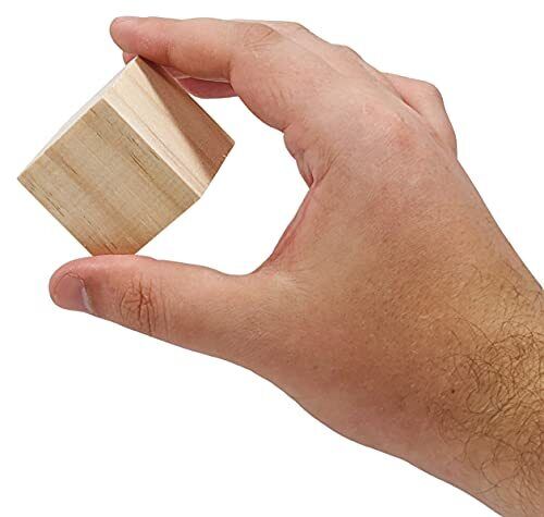 Kitcheniva Unfinished Birch Wood Blocks For DIY Crafts 1.5" 40 Pack