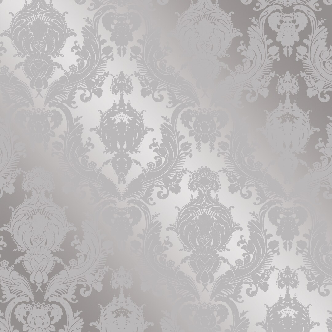 Tempaper & Co. Damsel Peel and Stick Wallpaper, Platinum, 56 sq. ft 