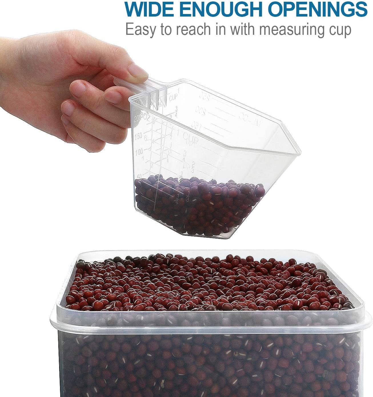 Large Tall Airtight Food Storage Containers, 10 PACK Plastic Airtight Kitchen &#x26; Pantry Organization, Ideal for Flour &#x26; Sugar - BPA-Free Plastic Canisters with Labels