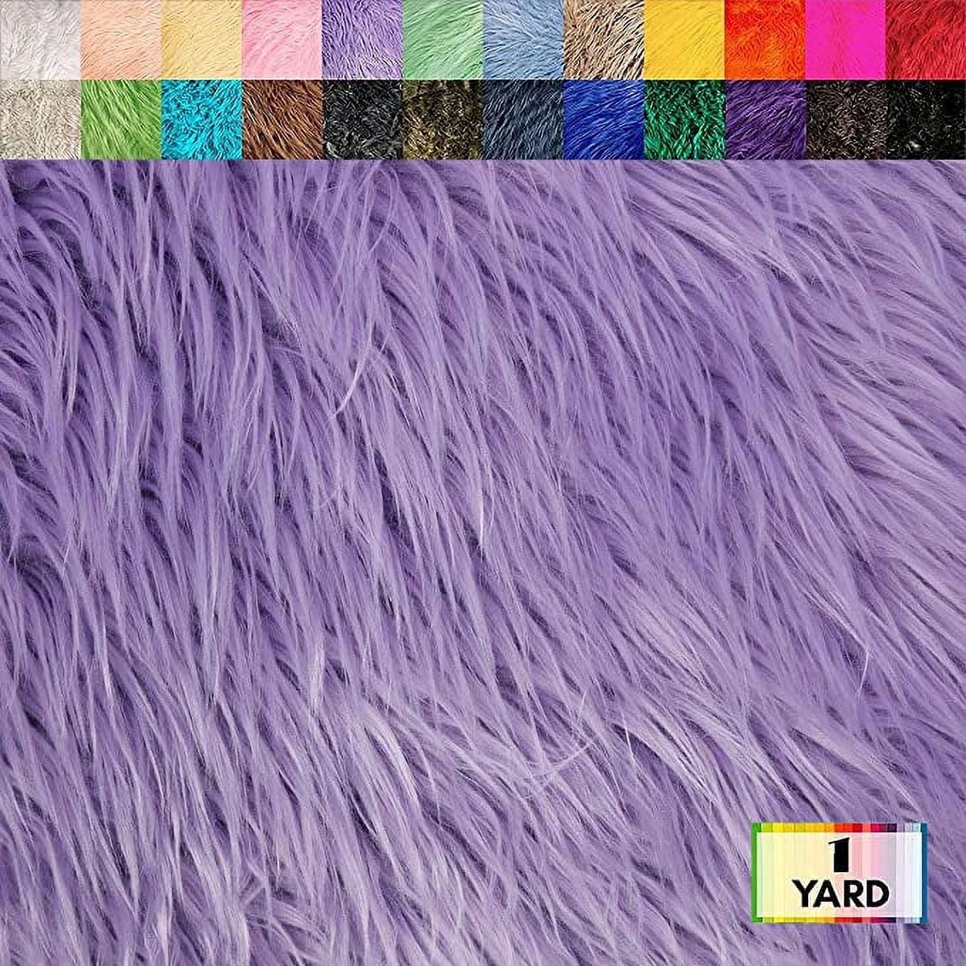 FabricLA Shaggy Faux Fur by The Yard | 108 inch x 60 inch | Craft & Hobby Supply for DIY Coats, Home Decor, Apparel, Vests, Jackets, Rugs, Throw