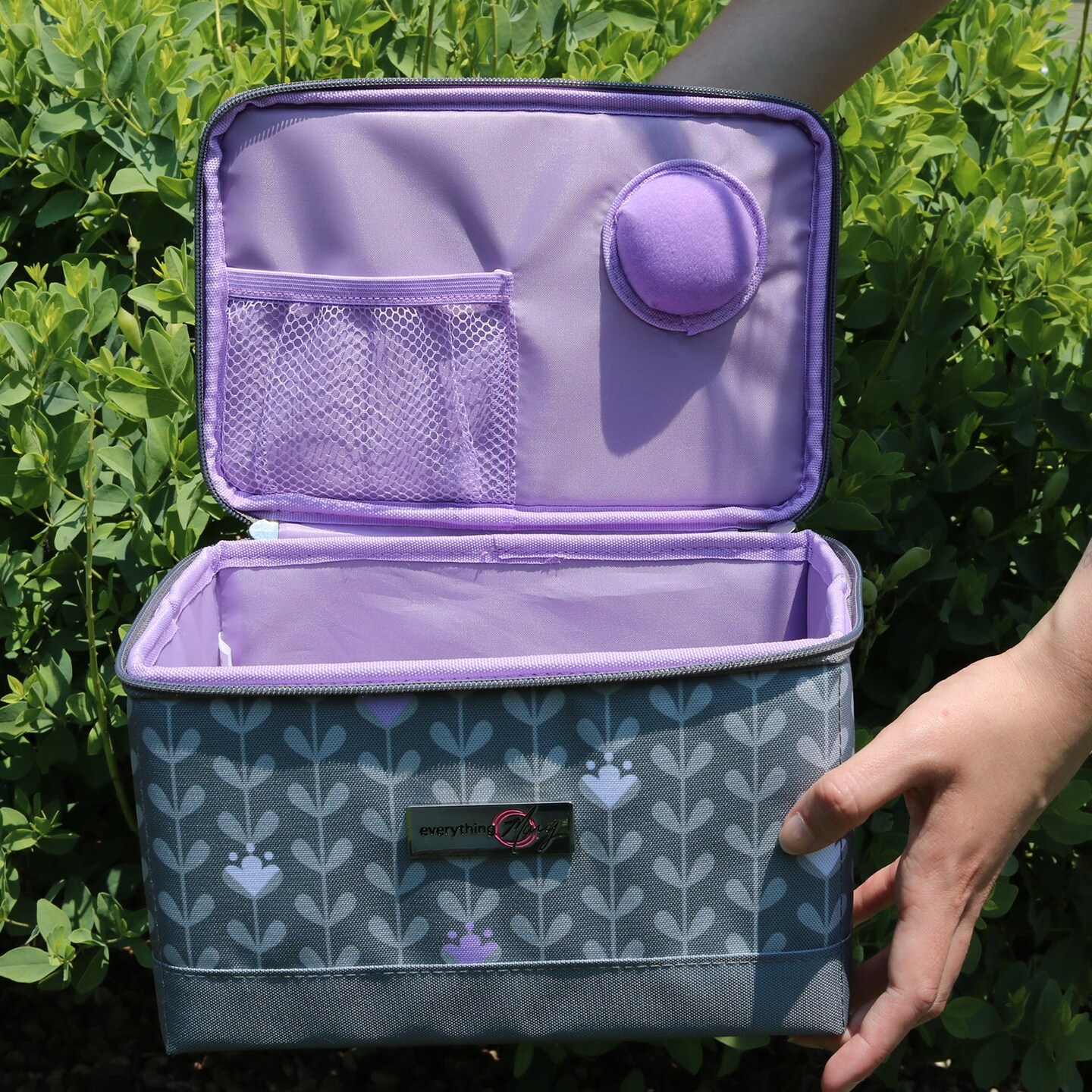 Collapsible Sewing Kit Organizer Box, Purple