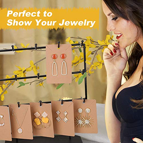 500 Pieces Earring Cards - holder Cards with 500 Pieces Bags, Display Cards for Earrings Necklace Display and Jewelry Packaging