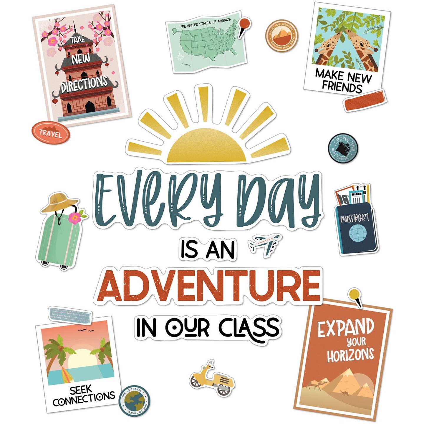 Let&#x27;s Explore Every Day Is an Adventure Bulletin Board Set