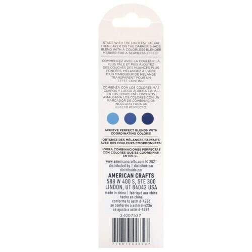 American Crafts - Sketch Markers Collection - Dual Tip - Chisel and Fine Point - Pacific 3 Pack 34007537