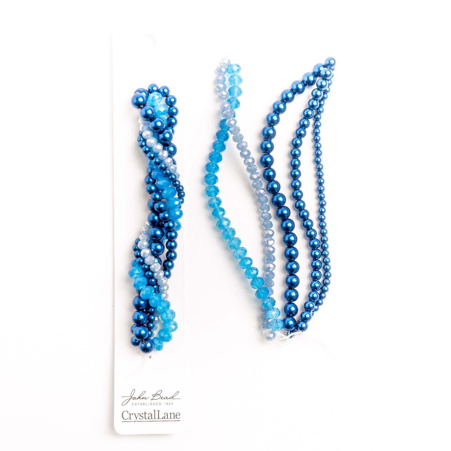 Crystal Lane DIY Arrowwood Viburnum Twisted Glass &#x26; Pearls Beads, 5 Strands