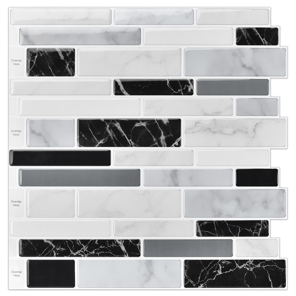 10 Sheet Peel and Stick Tile Backsplash Vinyl 3D Self Adhesive Tile