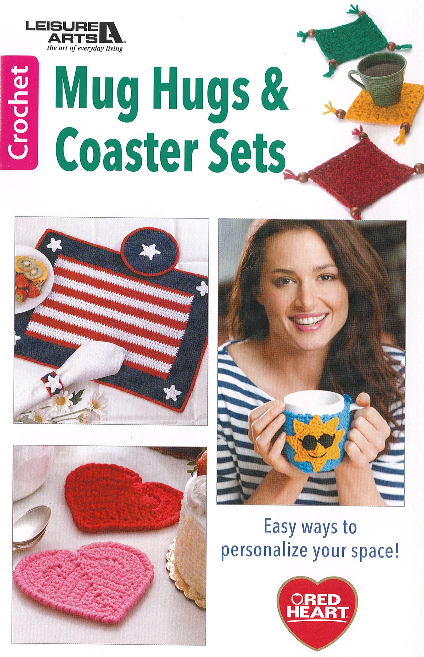 Leisure Arts Mug Hugs And Coaster Sets Crochet Book