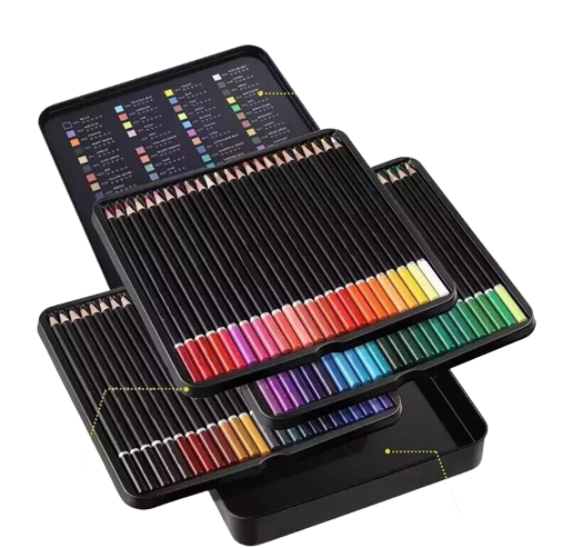 Wrapables Premium Colored Pencils for Artists, Soft Core Oil Based Pencils for Sketching and Drawing 72 Count