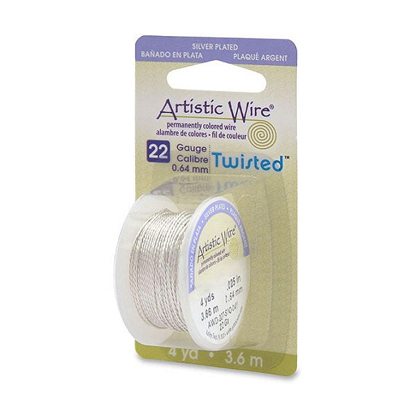 Artistic DIY Jewelry Wire Twisted Non-Tarnish Silver 22 Gauge (4-Yards)