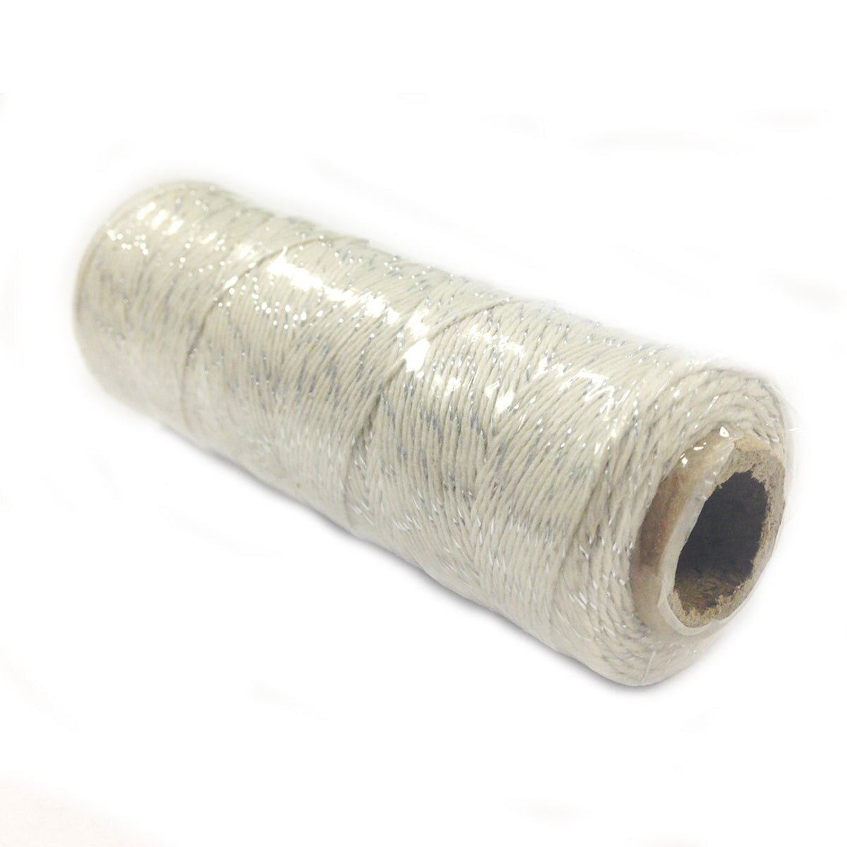 Wrapables Cotton Baker's Twine 4ply 110 Yard, Metallic Silver