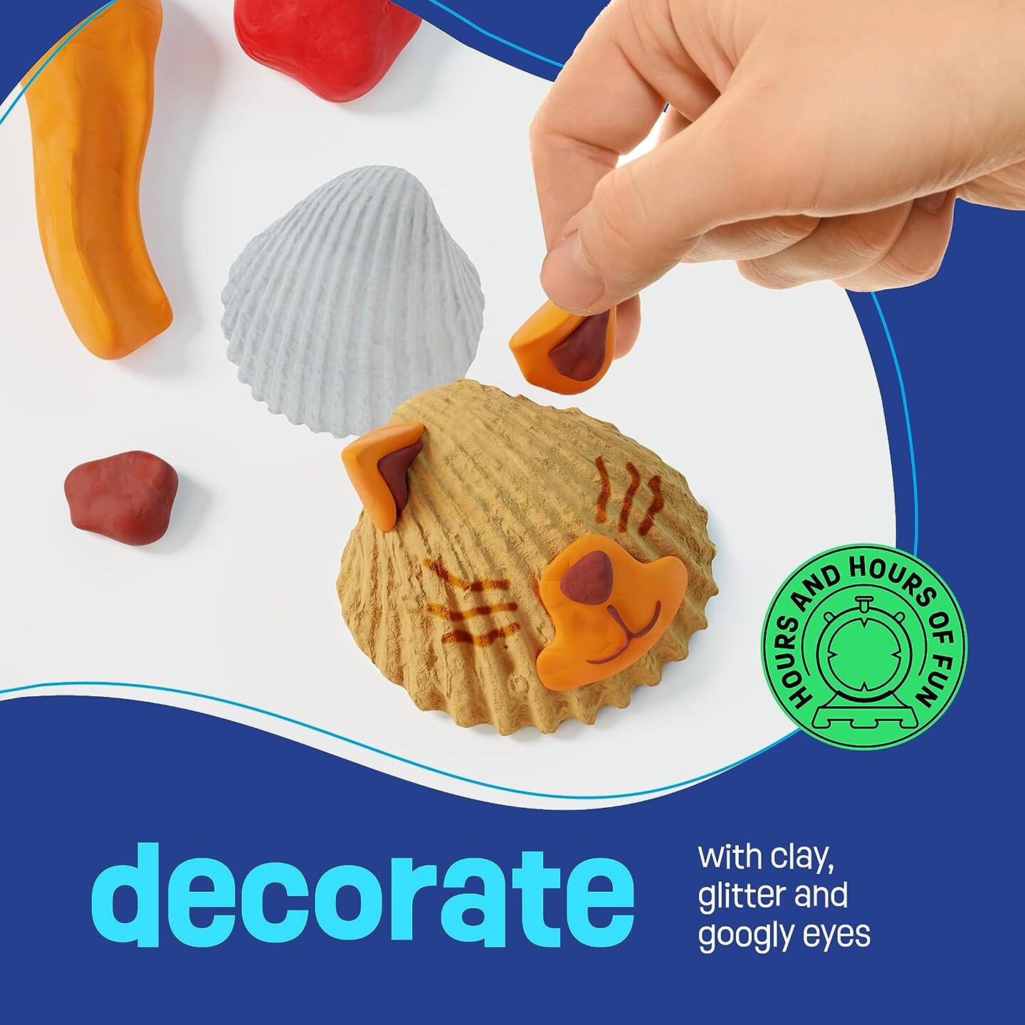 Kids Sea Shell Painting Kit - Arts & Crafts Gifts for Boys and Girls Ages
