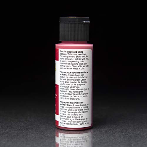 8 Assorted Colors ,Brush on Fabric Acrylic Paint Beginner Set (2-Ounce),