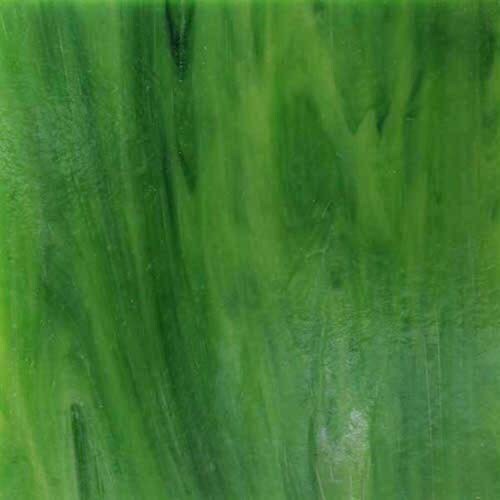 Wissmach Stained Glass Sheet: Dark Green Dense Opal
