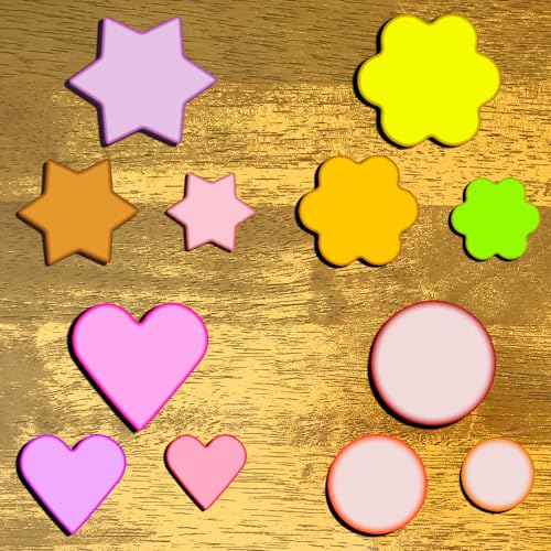 12 Pieces Metal Cookie Cutters Set - Star Cookie Cutter Round Biscuit Cutter Heart Small Star Cookie Cutters Mini Flower Molds Cutter for Baking (12 Round Heart Flower Star Cookie Cutters)