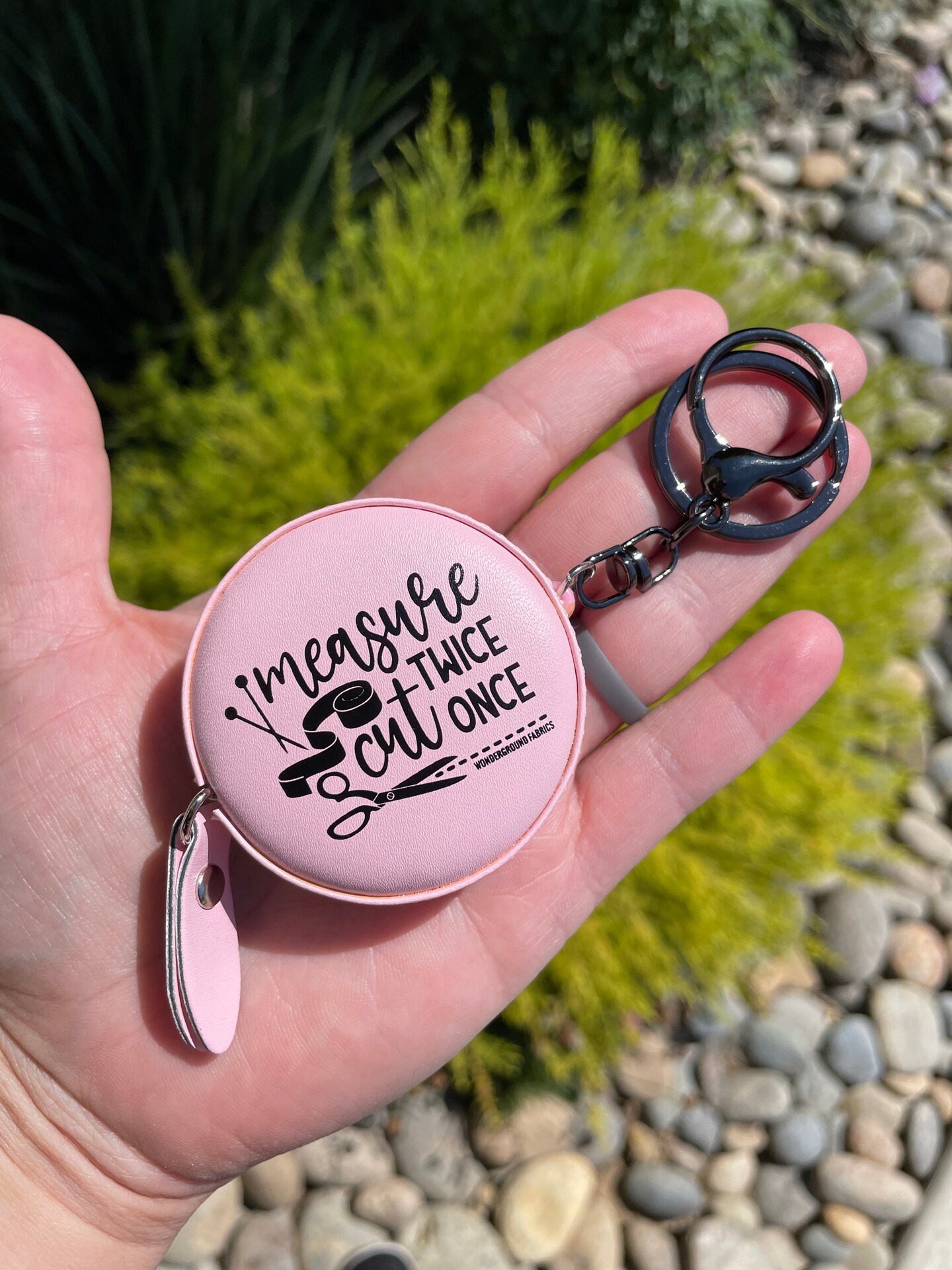 Measure Twice Measuring Tape Keychain