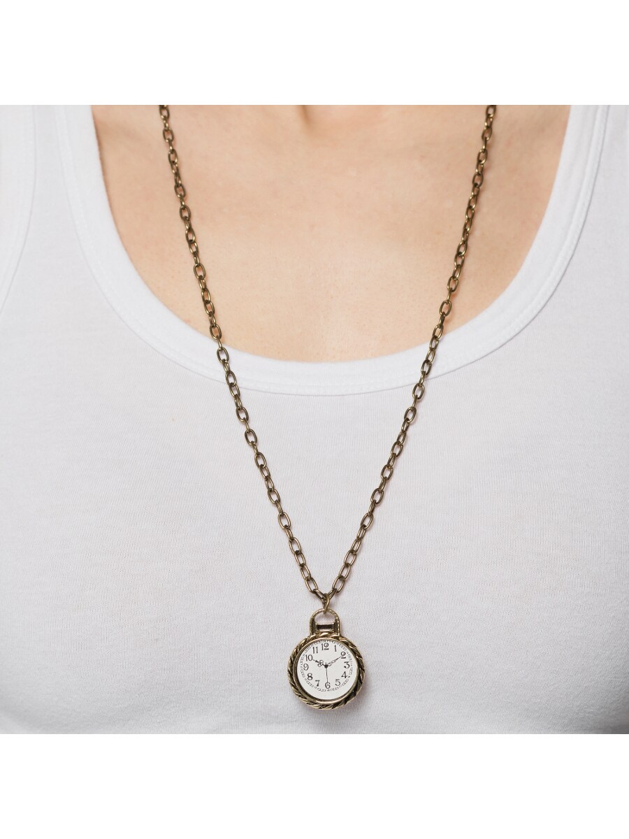 Steampunk Tiny Watch Charm Necklace Costume Accessory