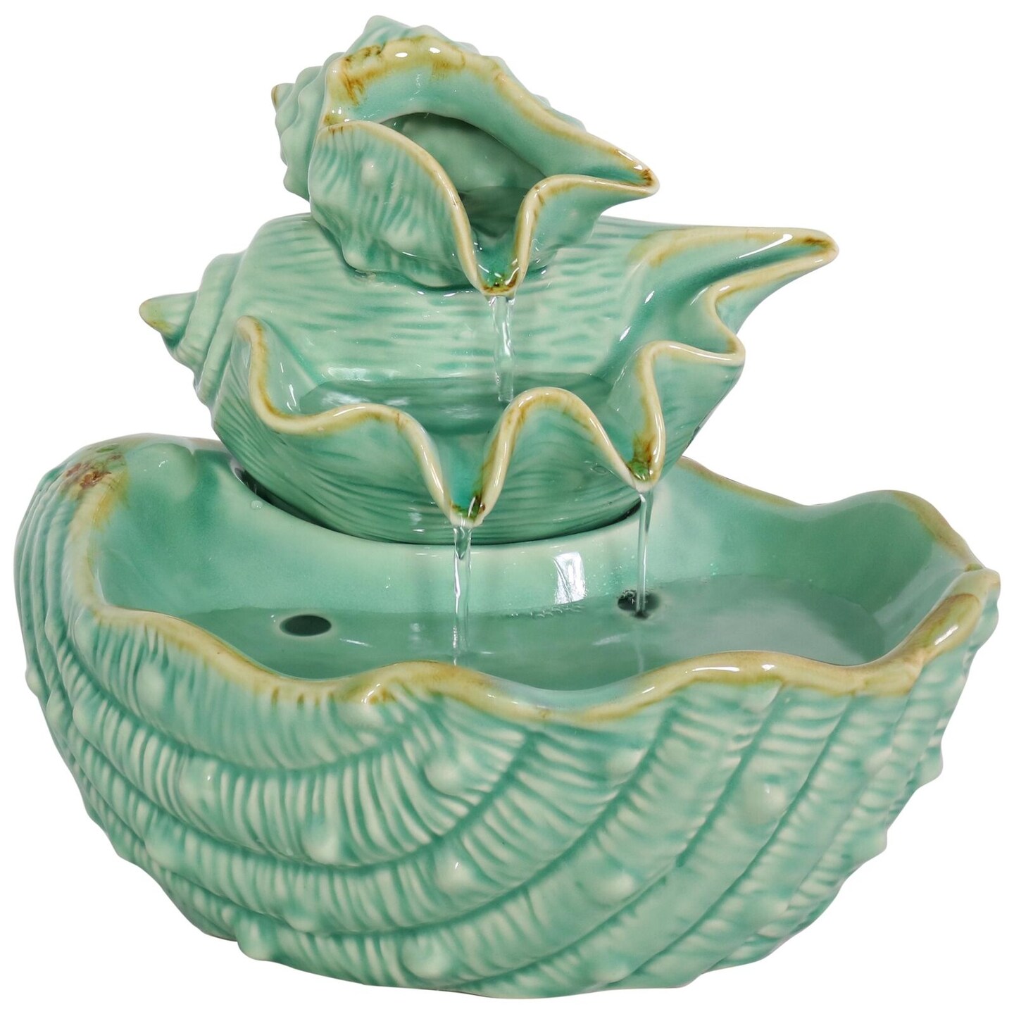 7 Inches Ceramic Seashells Water Fountain