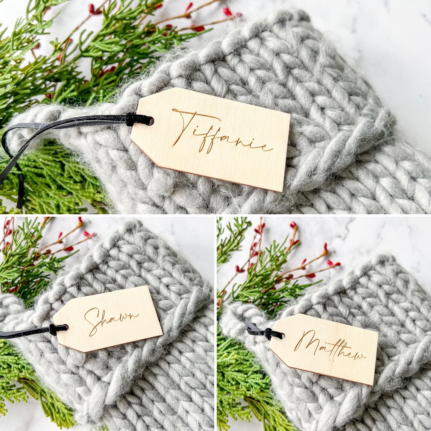 Christmas Personalized Gift Tags, Modern Christmas Gift Tags