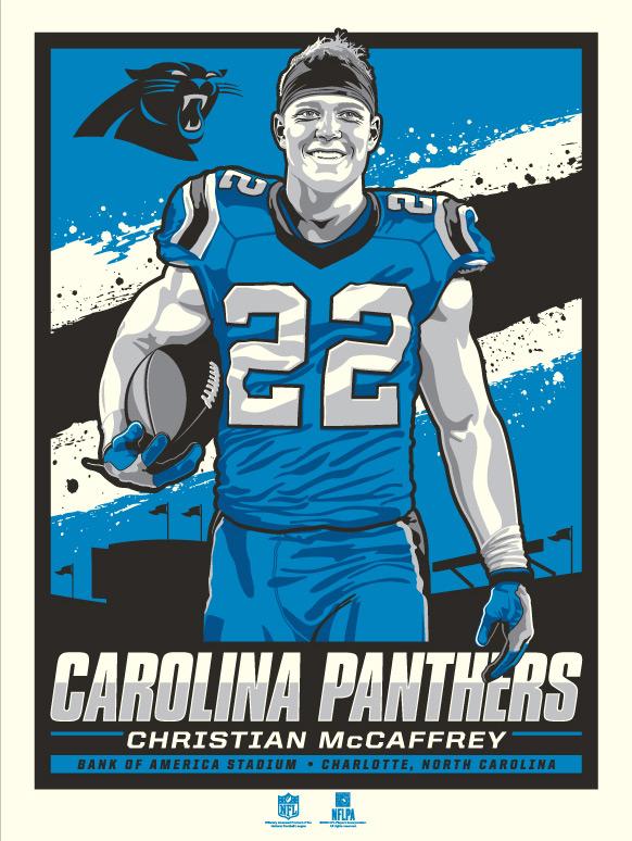 Phenom Gallery Christian McCaffrey 18&#x22; x 24&#x22;  Serigraph