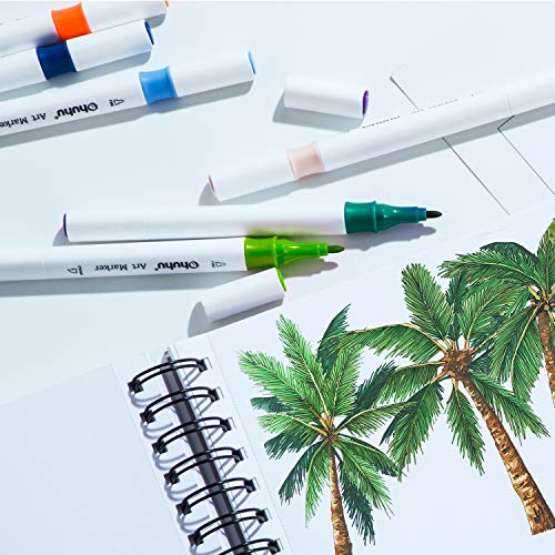 48-color Markers, Double Tipped Alcohol Markers, Chisel & Fine Alcohol-based Art Marker Set for Adults Coloring Illustration, Great Value Pack for Students' Art Class, Better Designed Grip