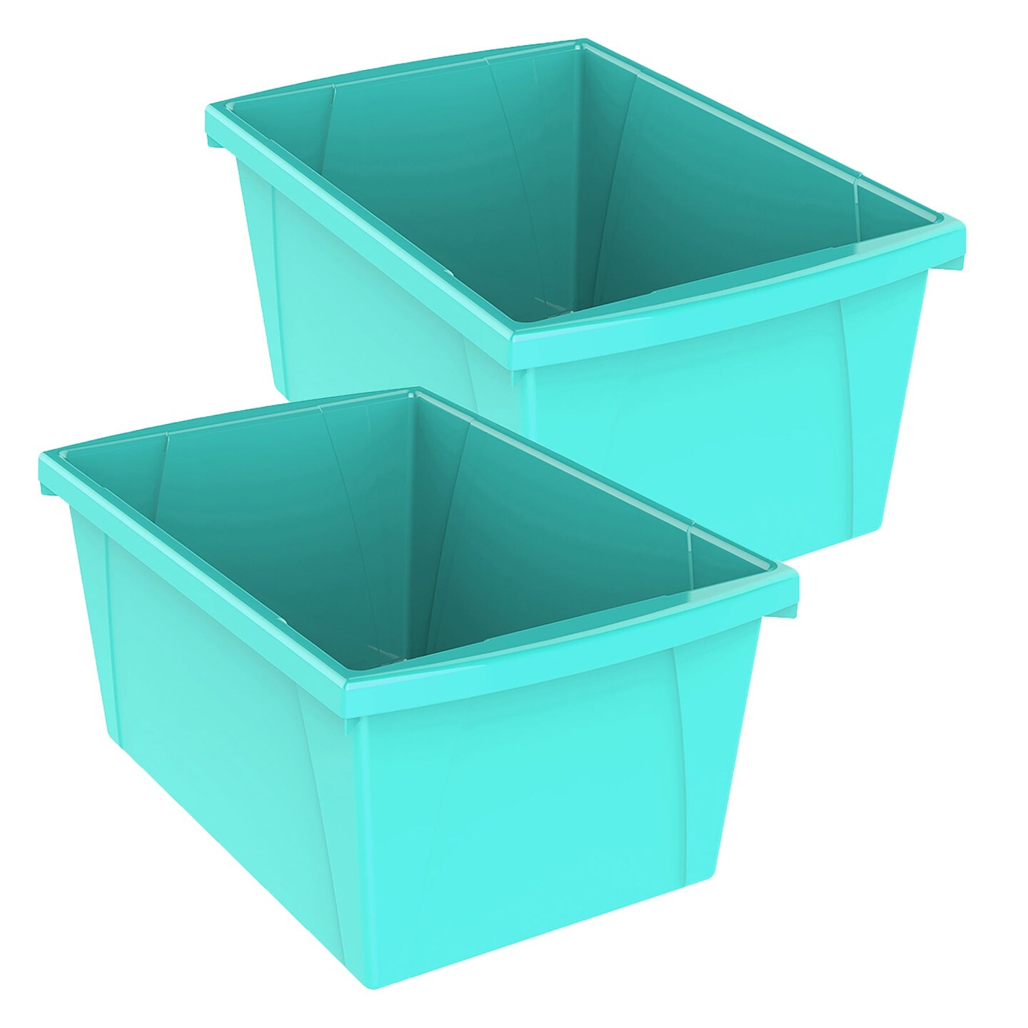 Medium Classroom Storage Bin, Teal, Pack of 2