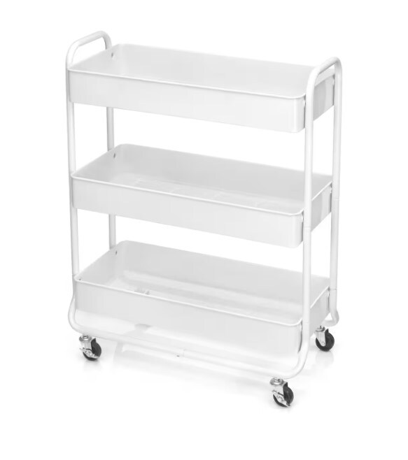 Multipurpose Utility Rolling Cart, Metal Durable Cart For Home and Office