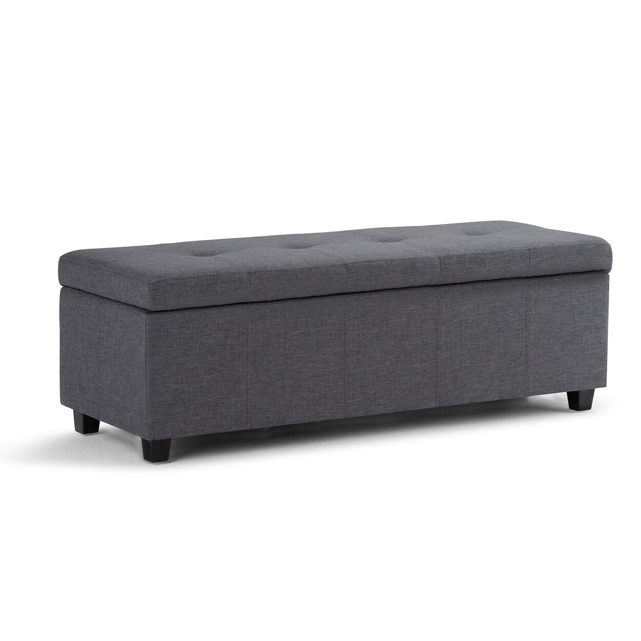 Castleford Linen Storage Ottoman Bench 48 Inch Rectangular Tufted Large Chest