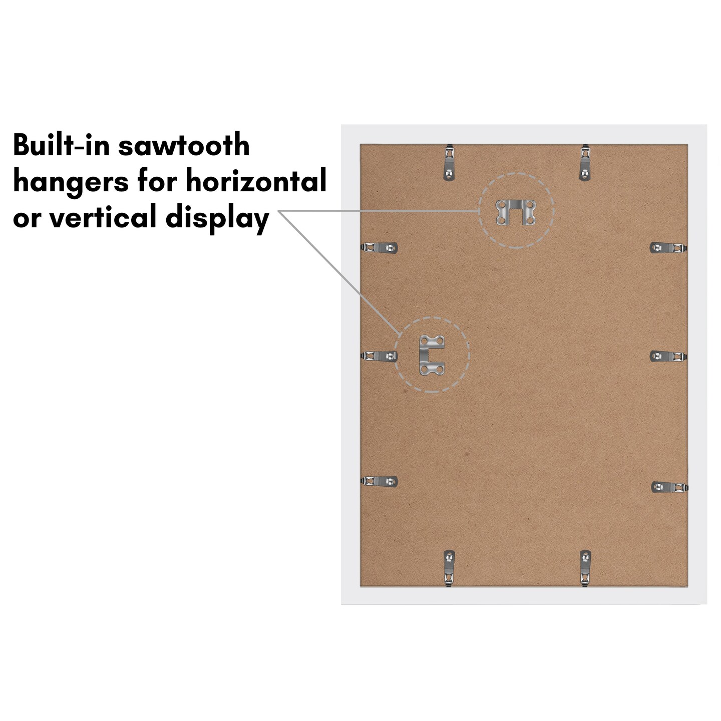 Americanflat Picture Frame Set with Mat - Set of 5 - Photo Frame Set of Five for Wall Display - Plexiglass Cover - Hanging Hardware