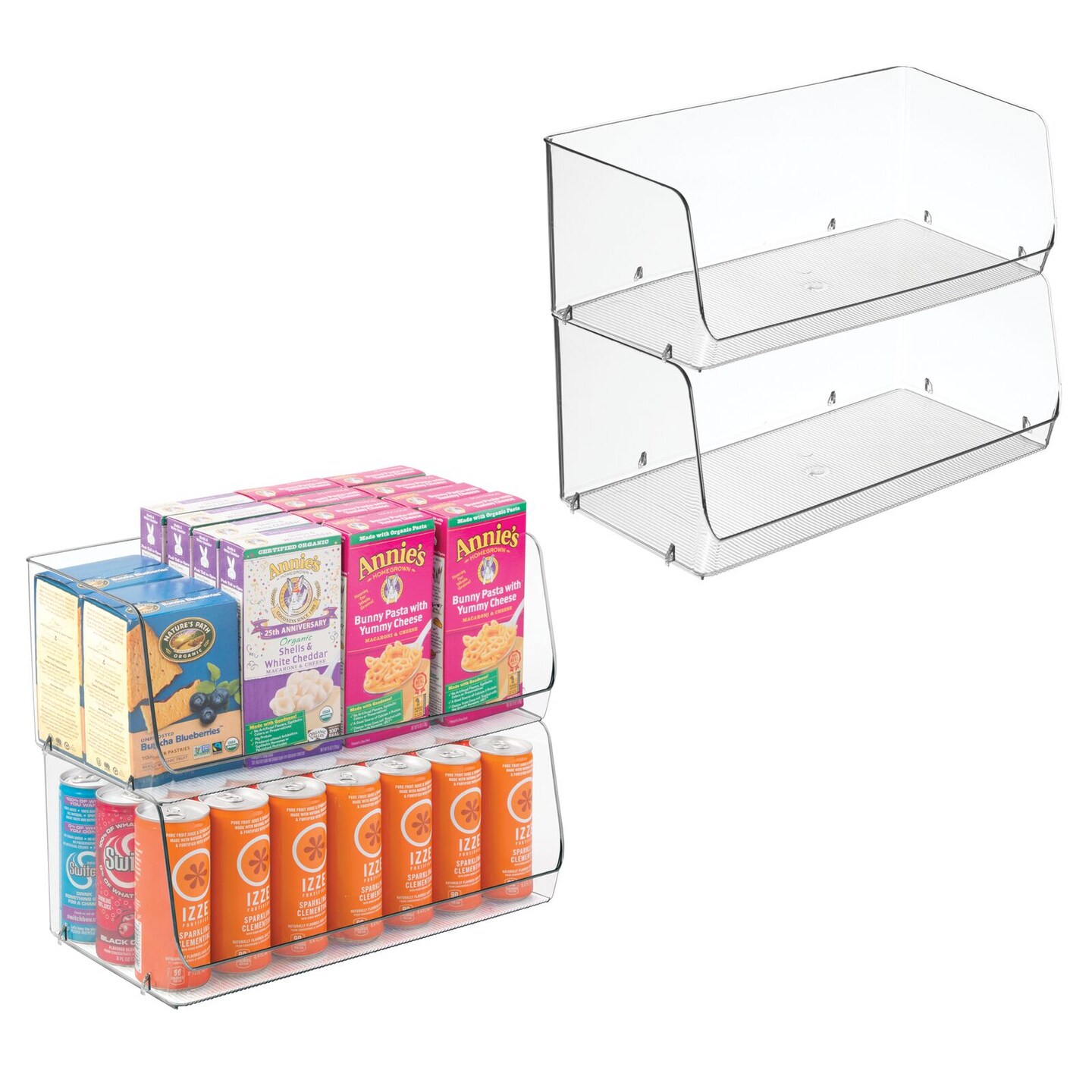mDesign Stackable Plastic Food Storage Bin, Open Front | Michaels